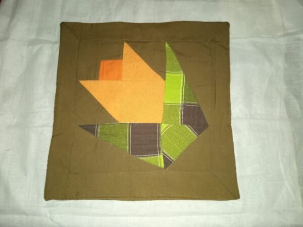 Cross-Stitched Pattern Cushion Cover