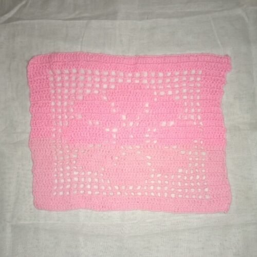 Hand-Crocheted Pink Table Mat