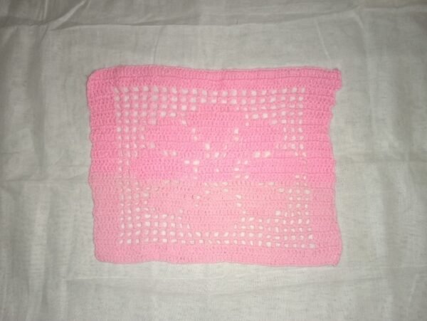 Hand-Crocheted Pink Table Mat