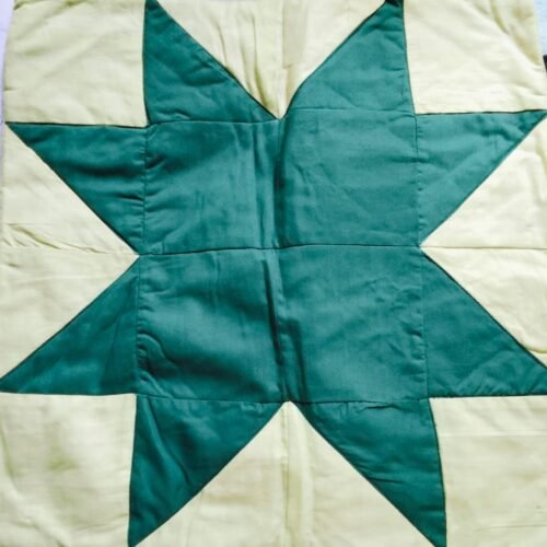 Geometric Floral Quilted Cushion  Cover