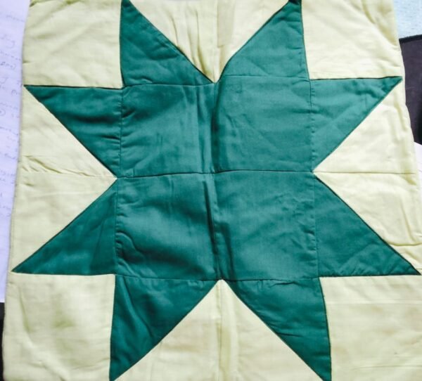 Geometric Floral Quilted Cushion  Cover